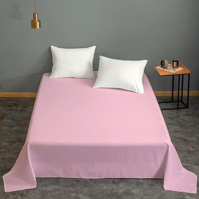 Cotton Home Flat Sheet 100% Cotton 200x240cm - Pink