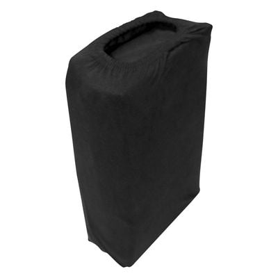 Jersey 1PC Fitted Sheet Black- 90x190+25,  Jersey 1PC Pillowcase 48x74+ 12cm