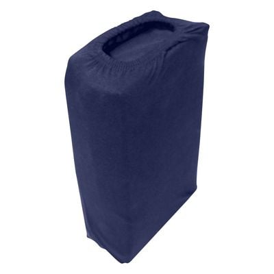 Cotton Home Jersey 1PC Duvet Cover Navy Blue-200x200, 2pc Pillowcase 48x74+12cm