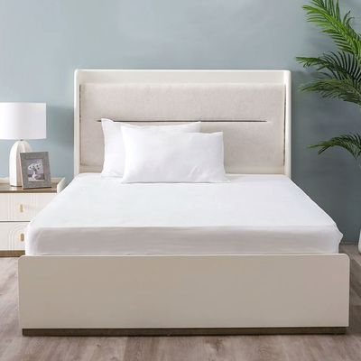 Cotton Home Roll  Fitted Sheet 90x200+20cm White