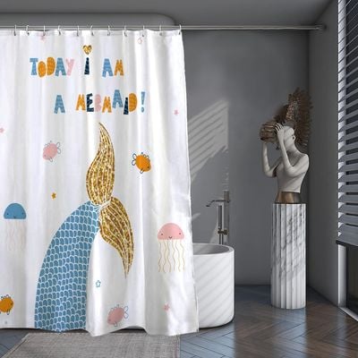 Cotton Home Microfiber Shower Curtain-DS04