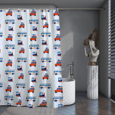 Cotton Home Microfiber Shower Curtain-DS11