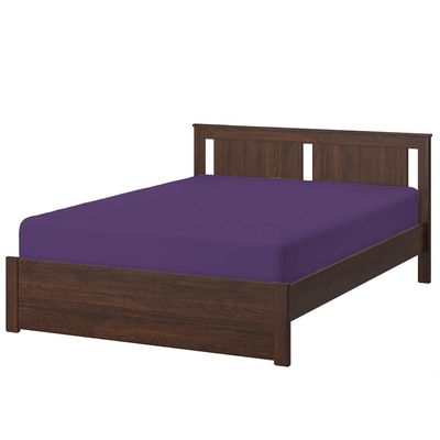 Cotton Home 1Pcs Fitted Sheet Super Soft 90X190+20cm Dark Purple