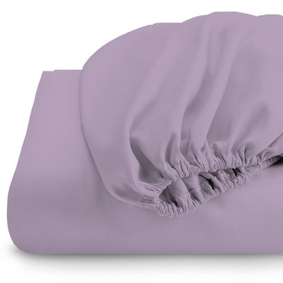 Cotton Home 1Pcs Fitted Sheet Super Soft 90X200+20cm Purple
