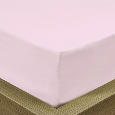 Cotton Home 1Pcs Fitted Sheet Super Soft 120X200+25cm Pink