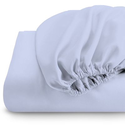 Cotton Home 1Pcs Fitted Sheet Super Soft 120X200+25cm Sky Blue