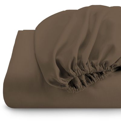 Cotton Home 1Pcs Fitted Sheet Super Soft 160X200+30cm Kahaki
