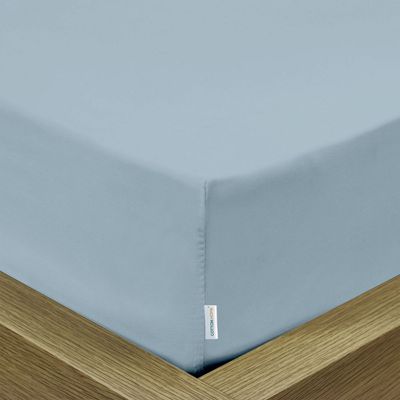 Cotton Home 1pcs fitted sheet Super Soft 180X200+30cm Metallic Blue