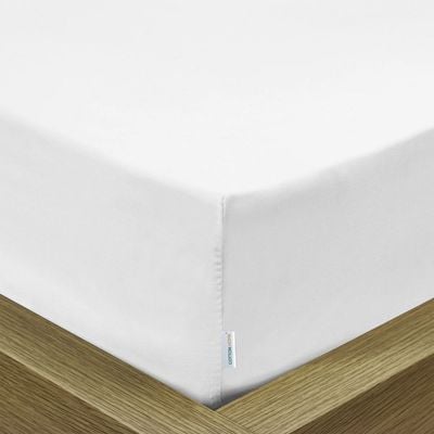 Cotton Home 1pcs fitted sheet Super Soft 200X200+30cm White