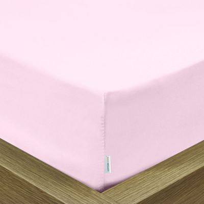 Cotton Home 1pcs fitted sheet Super Soft 200X200+30cm Pink