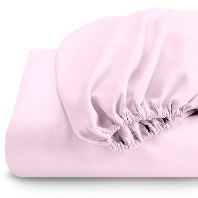 Cotton Home 1pcs fitted sheet Super Soft 200X200+30cm Pink