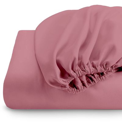 Cotton Home 1pcs fitted sheet Super Soft 200X200+30cm Muave