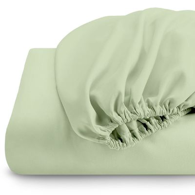 Cotton Home 1pcs fitted sheet Super Soft 200X200+30cm Mint Green