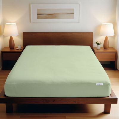 Cotton Home 1pcs fitted sheet Super Soft 200X200+30cm Mint Green