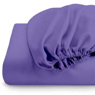 Cotton Home 1pcs fitted sheet Super Soft 200X200+30cm Purple
