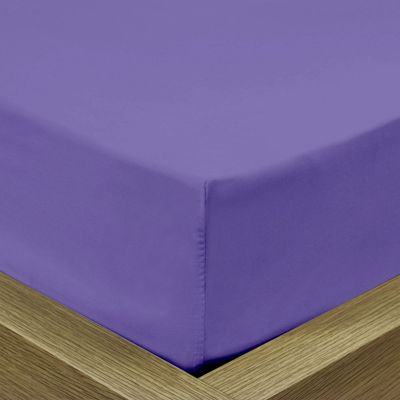 Cotton Home 1pcs fitted sheet Super Soft 200X200+30cm Purple