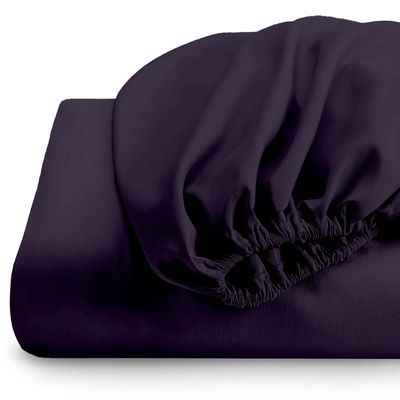 Cotton Home 1pcs fitted sheet Super Soft 200X200+30cm Violet