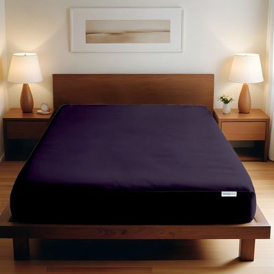 Cotton Home 1pcs fitted sheet Super Soft 200X200+30cm Violet