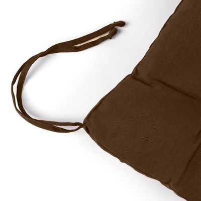 Cotton Home Quilted Chair Pad - Brown 40x40cm