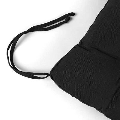Cotton Home Quilted Chair Pad - Black 40x40cm