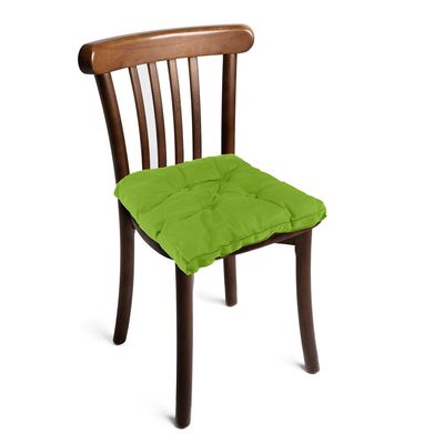 Cotton Home Quilted Chair Pad - Green 40x40cm