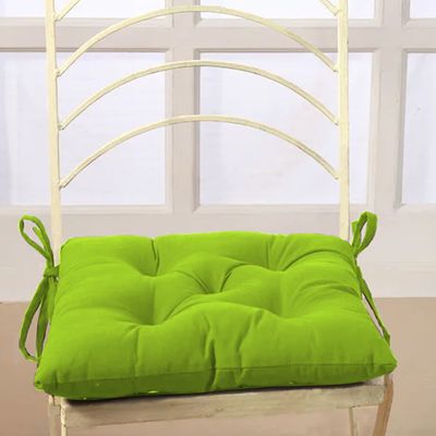 Cotton Home Quilted Chair Pad - Green 40x40cm