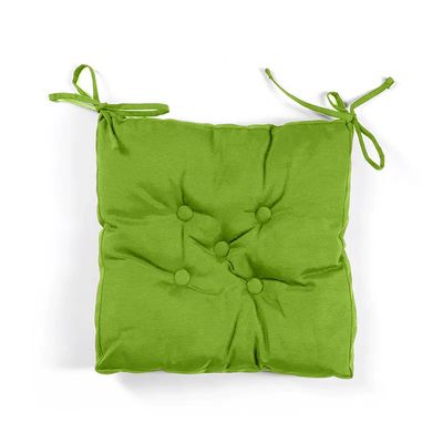 Cotton Home Quilted Chair Pad - Green 40x40cm