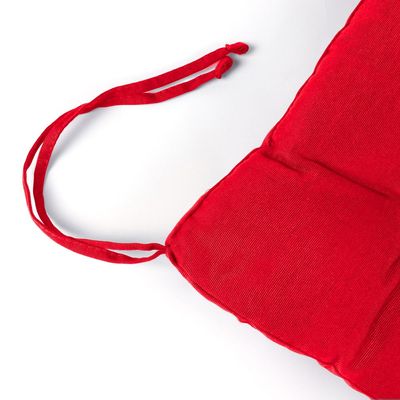 Cotton Home Quilted Chair Pad - Red 40x40cm