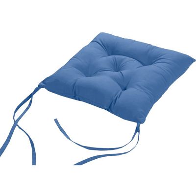Cotton Home Quilted Chair Pad - Light Blue 40x40cm