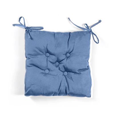 Cotton Home Quilted Chair Pad - Light Blue 40x40cm