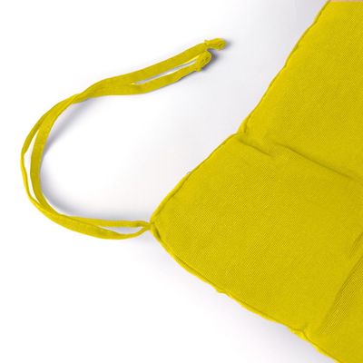 Cotton Home Quilted Chair Pad - Yellow 40x40cm