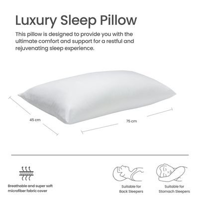 Cotton Home Luxury Sleep Pillow 1pc 50X75cm