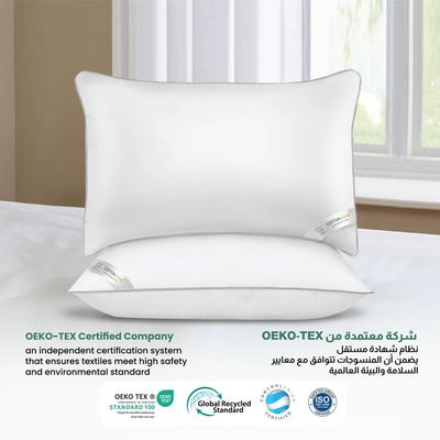 Cotton Home Comfort Pillow 1pc 50X75cm with Grey Cord