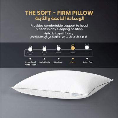 Cotton Home Comfort Pillow 1pc 50X75cm with Grey Cord