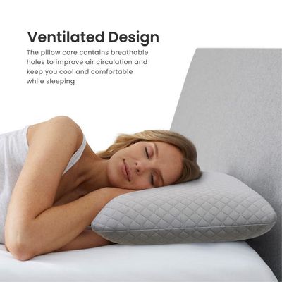  Classic Breatheasy Memory Foam
Pillow- 850 Gram-Grey 
