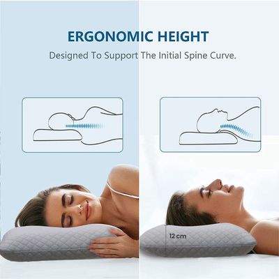  Classic Breatheasy Memory Foam
Pillow- 850 Gram-Grey 
