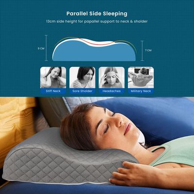  Mini Breatheasy Memory Foam Pillow-  550 Gram Grey 
