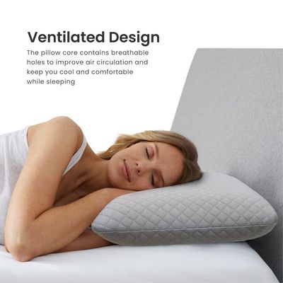 Venus Breathable Memory Foam Pillow- Grey 
