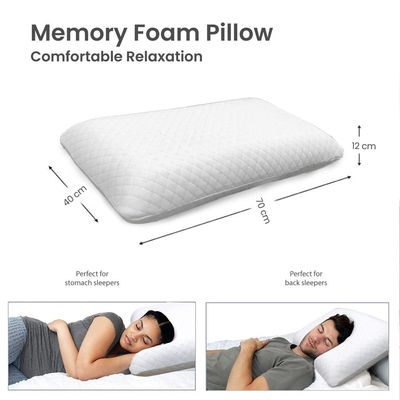  Classic Breatheasy Memory Foam
Pillow- 850 Gram-White 
