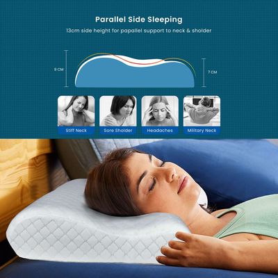  Mini Breatheasy Memory Foam Pillow-  550 Gram White 
