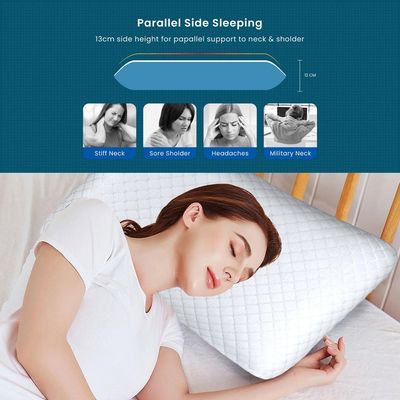 Mars Smooth Memory Foam Pillow- 500 White 
