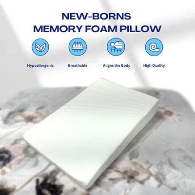 Smooth Wedge Memory Foam Pillow- White
