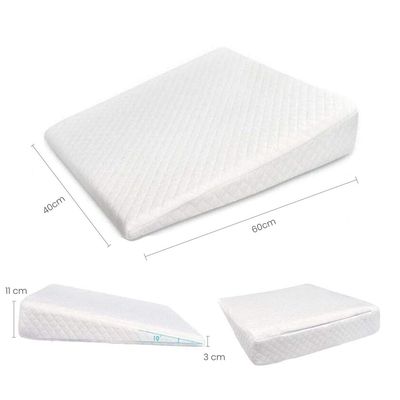 Smooth Wedge Memory Foam Pillow- White
