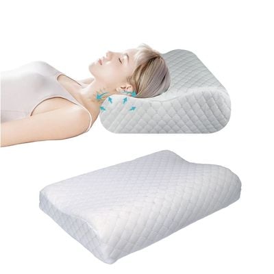 Classic Breatheasy SAPONETTA Memory Foam Pillow-White

