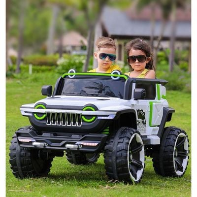 MYTS Jeep New Jumbo 12v for kids ride on White