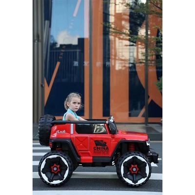 MYTS Jeep New Jumbo 12v for kids ride on Red