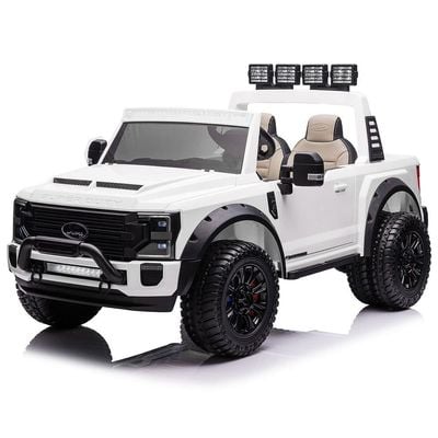 MYTS Ford F450 Custom Edition 12V kids ride on truck with remote control White 