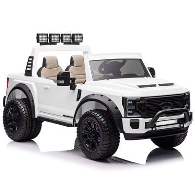 MYTS Ford F450 Custom Edition 12V kids ride on truck with remote control White 