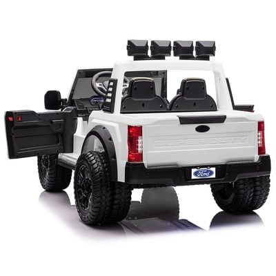 MYTS Ford F450 Custom Edition 12V kids ride on truck with remote control White 