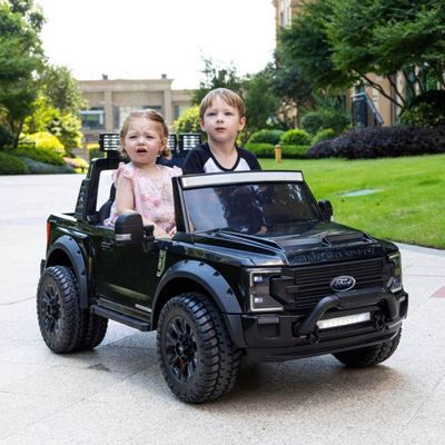 MYTS Ford F450 Custom Edition 12V kids ride on truck with remote control Black